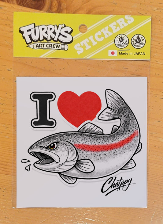 I LOVE TROUT RAINBOW